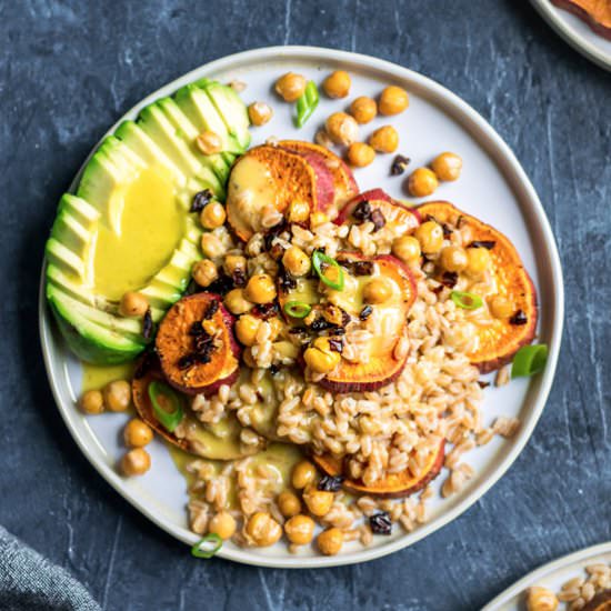 Sweet Potato and Farro Salad