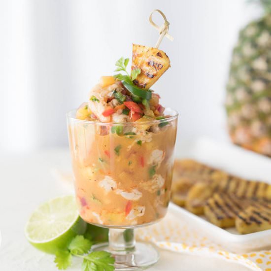Grilled Pineapple Ceviche