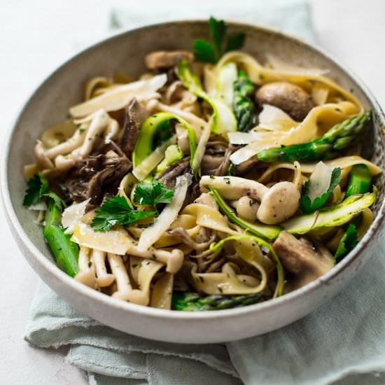 Asparagus Wild Mushroom Pasta