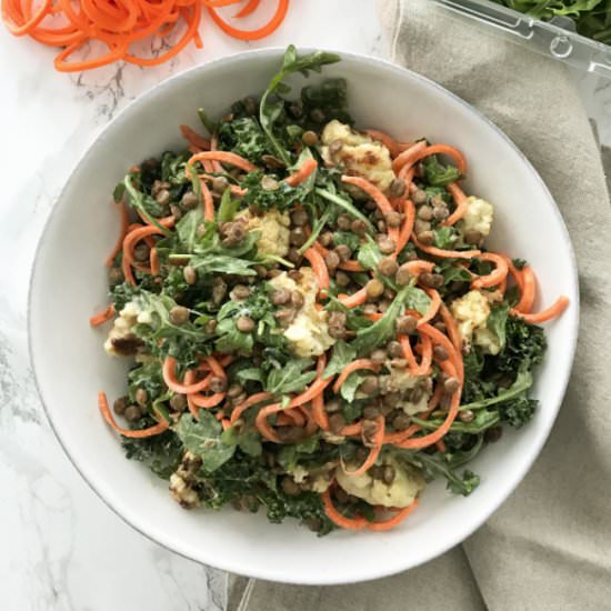 Roasted Cauliflower and Lentils