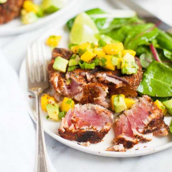 Grilled Blackened Tuna Steaks