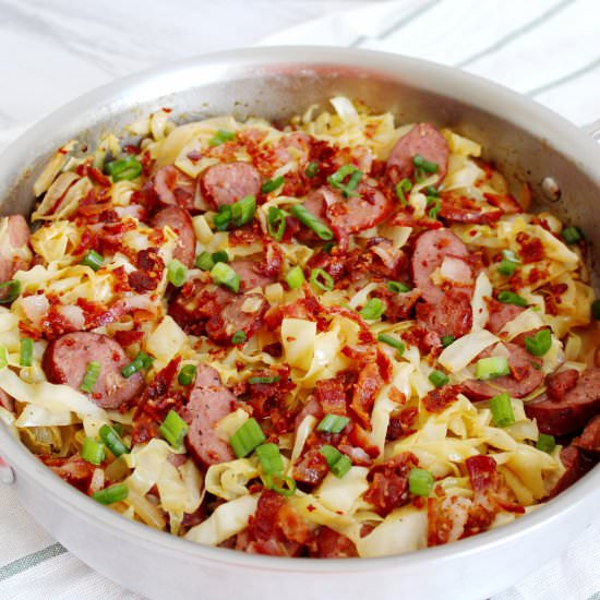 Braised Cabbage with Kielbasa
