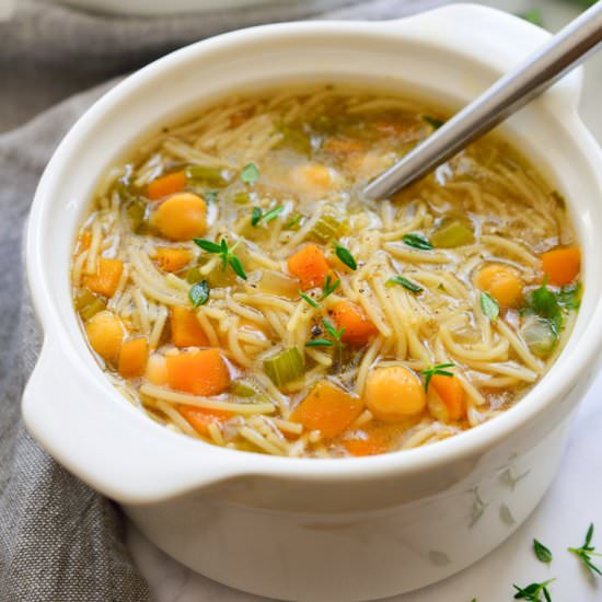 Vegan Chicken Noodle Soup