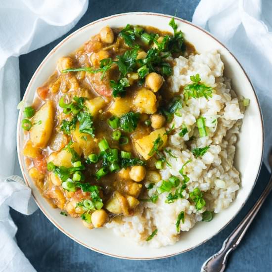 Pressure Cooker Chickpea Curry