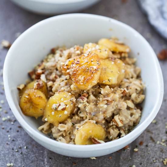 Bananas Foster Rolled Oats