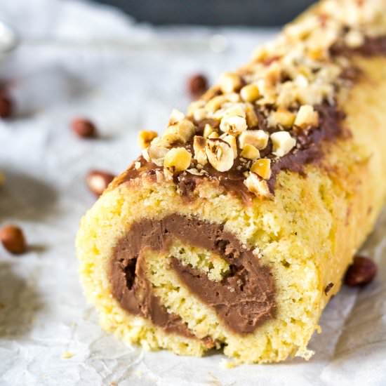 Hazelnut Nutella Swiss Roll