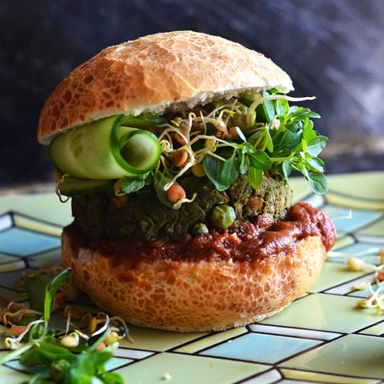 Green Goddess Pesto Burger