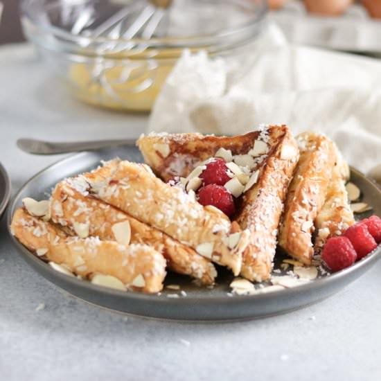 Coconut Almond Crusted French Toast