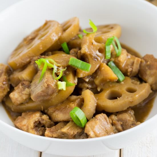 Braised Pork Ribs and Lotus Root