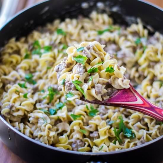 Ground Beef Stroganoff