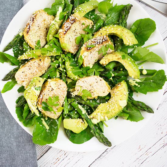 Chicken, Avocado & Asparagus Salad