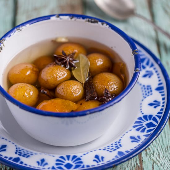 Mini Doughnuts in Spiced Gin Syrup