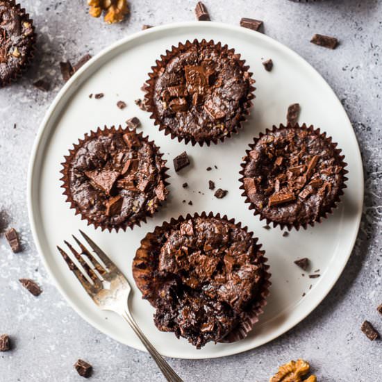 Double Chocolate Brownie Cupcakes