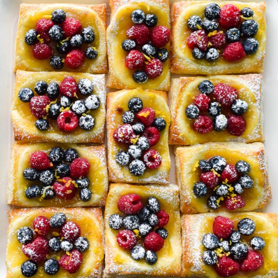 Lemon and Berry Cheesecake Puffs