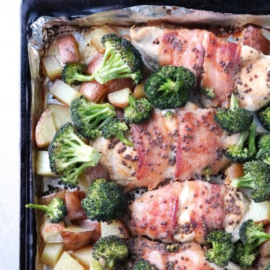 Sheet Pan Bacon Wrapped Chicken