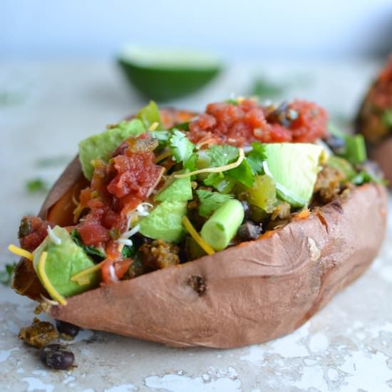 Vegetarian Loaded Sweet Potatoes