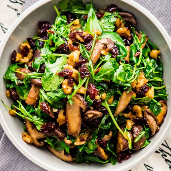 MUSHROOM ARUGULA WARM SALAD
