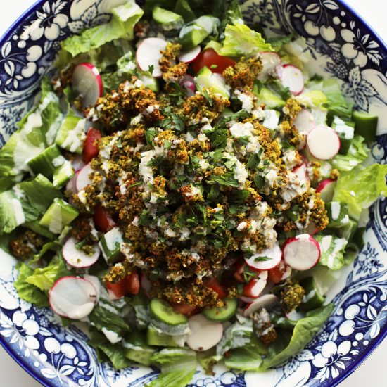 baked falafel crumbles