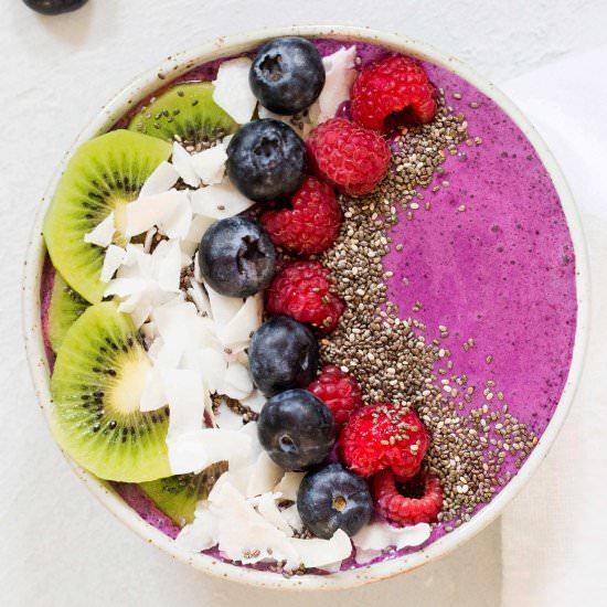 Blueberry Yogurt Smoothie Bowl