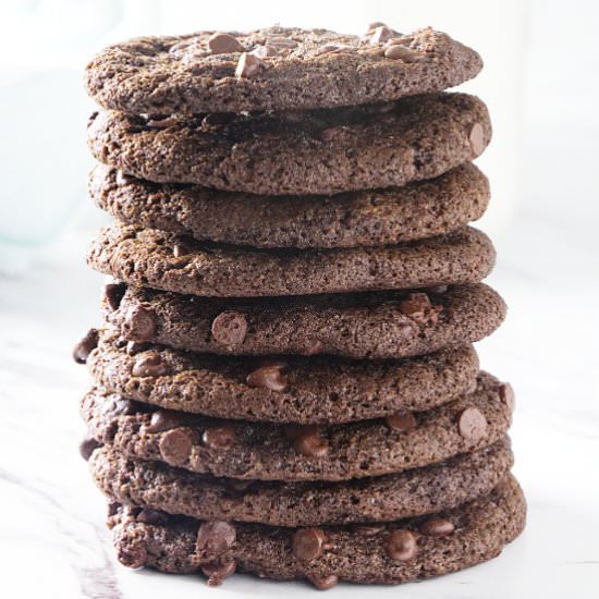 crispy double chocolate cookies