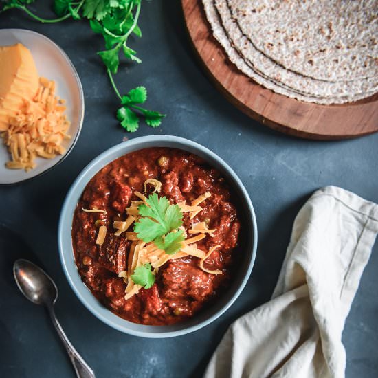Slow Cooked Beef Chili