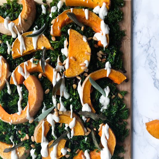 BUTTERNUT AND KALE SALAD (VEGAN)