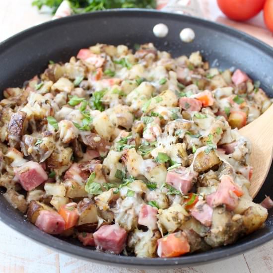 Potato & Ham Hash: Three Ways