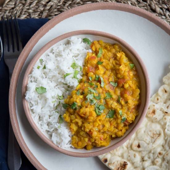 Vegetarian Red Lentil Dal