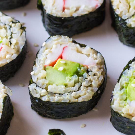 Homemade California roll