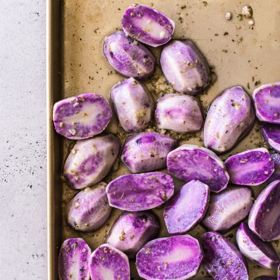 Roasted Garlic + Oregano Potatoes