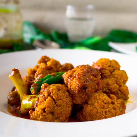 Bengali style roasted cauliflower