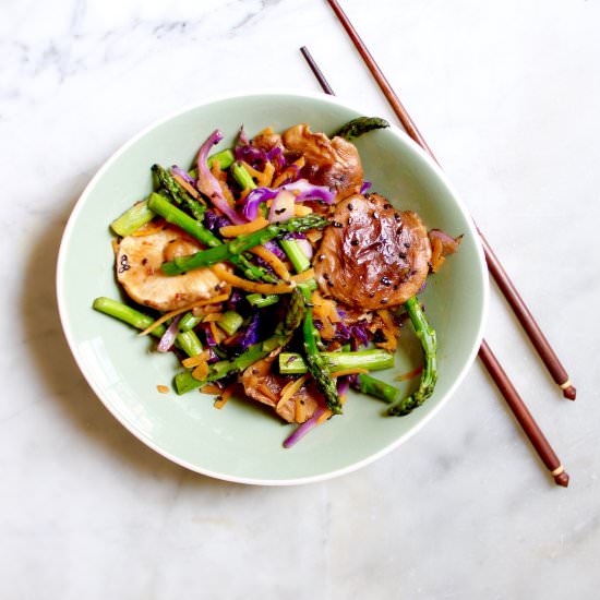 Asparagus Shiitake Stir Fry