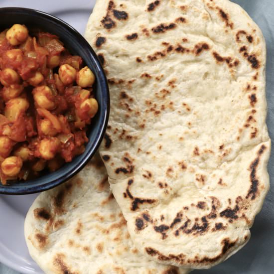 Homemade Vegan Naan