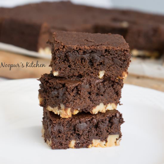Eggless Fudgy Brownies