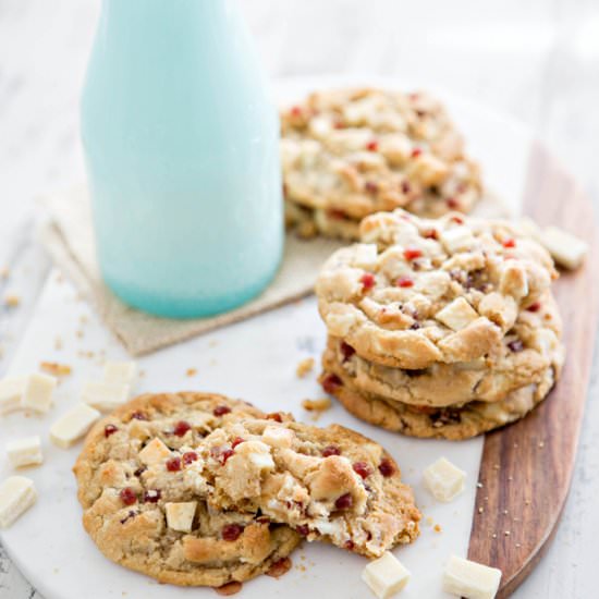 White Chocolate Raspberry Cookies