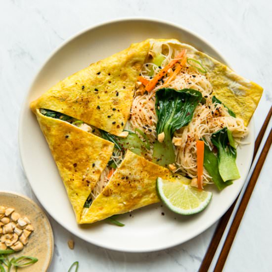 Egg-Wrapped Stir Fry Noodles