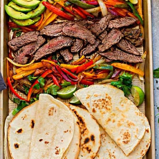 Sheet Pan Steak Fajitas