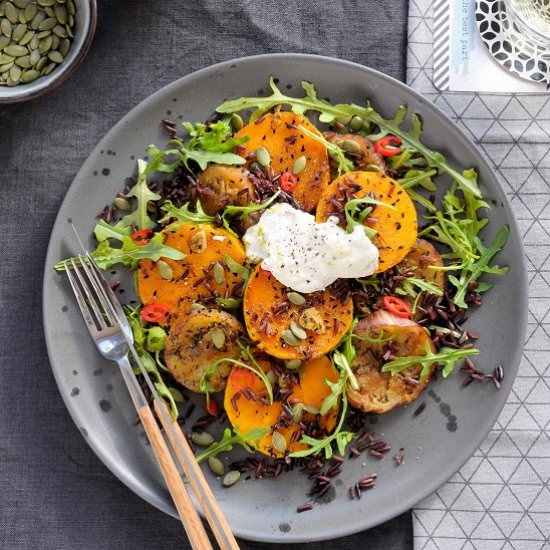 Squash and eggplant salad