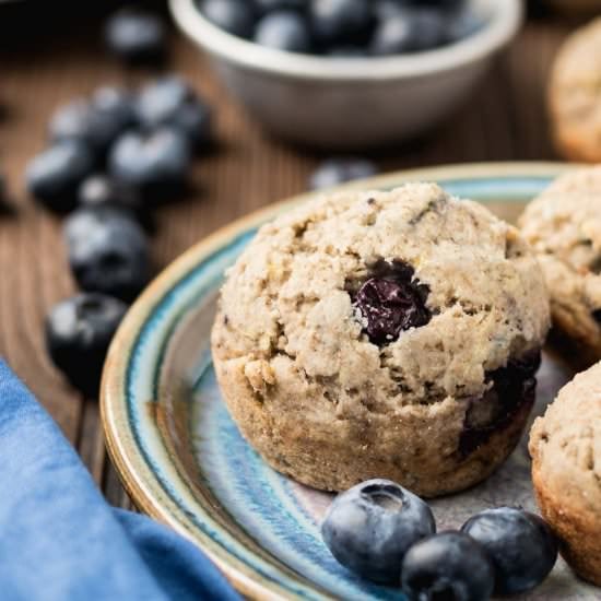 Zesty Ginger Blueberry Muffins