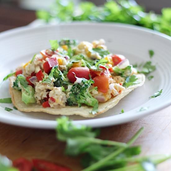 Baked Egg White Tostada