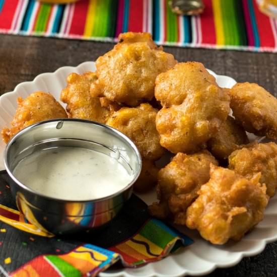 Beer Battered Corn Fritters
