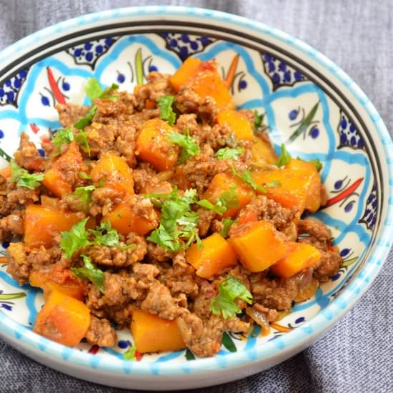 Spicy Ground Beed & Butternut Squash