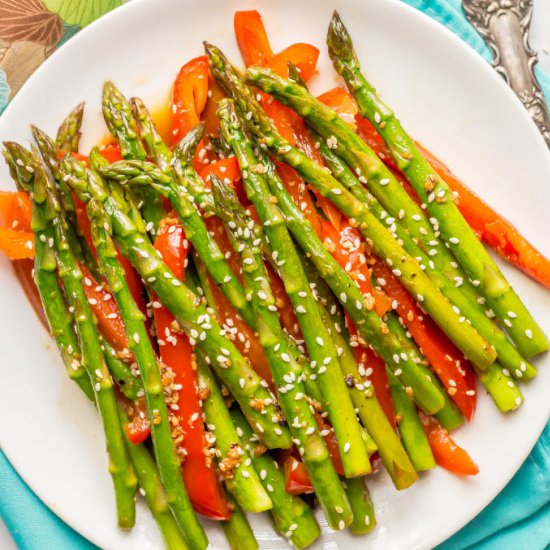 Easy sesame asparagus