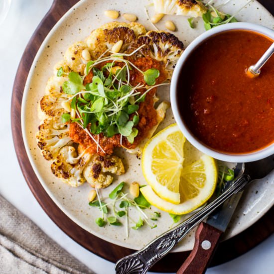 Cauliflower Steaks with Peri-Peri