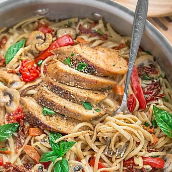 One Pot Tuscan Chicken Pasta