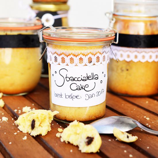 Stracciatella Cake in a Jar