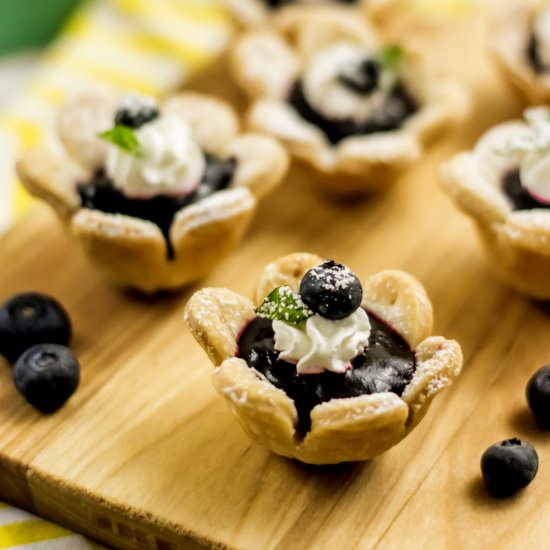 Flower Blueberry Tarts