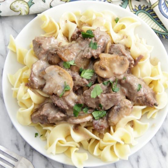 Instant Pot Beef Stroganoff