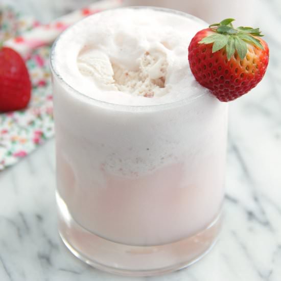 Strawberry Soda Floats