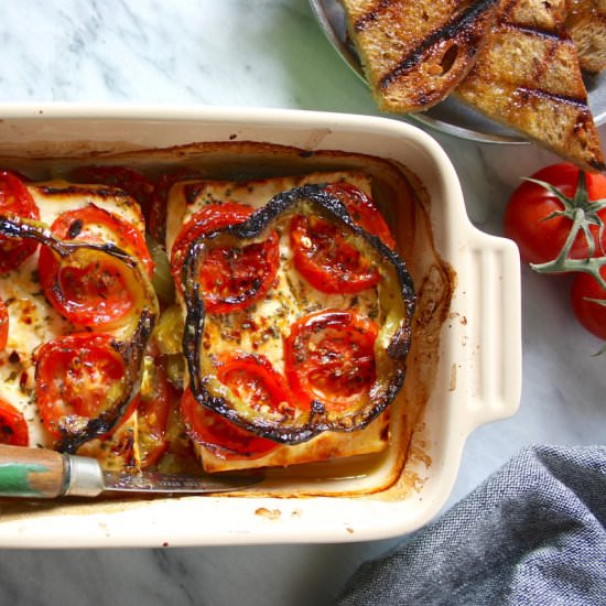 Oven Baked Feta with tomatoes